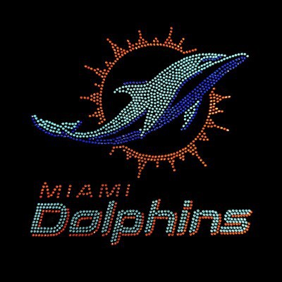 Miami Dolphins Rhinestone Transfer